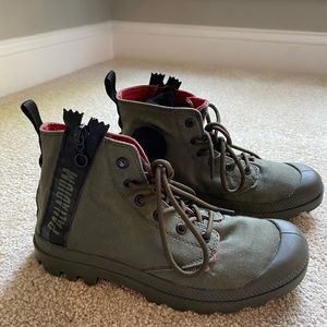 Palladium Pampa Hi Unzipped Olive Sneakers